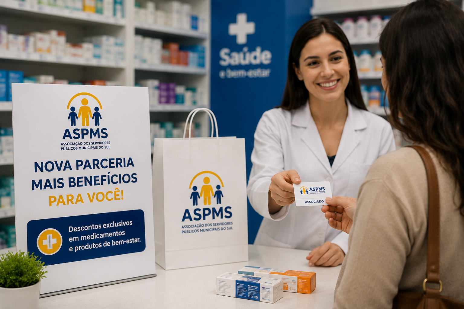 ASPMS firma nova parceria de convênio com rede de farmácias